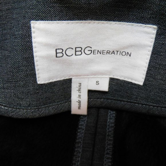BCBGeneration Gray and Black Polyester and Faux Leather Jacket with hood - Picture 10 of 10
